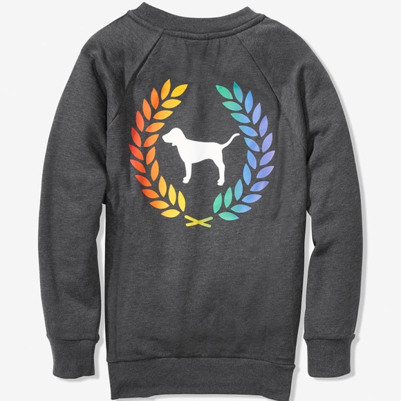 PINK Victoria's Secret Sweaters - Victoria's Secret Pink LEGGING CREW Clay Gray